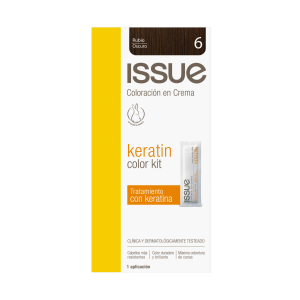 Tinte De Cabello Keratin Color N° 6 Rubio Oscuro ISSUE 1 Kit