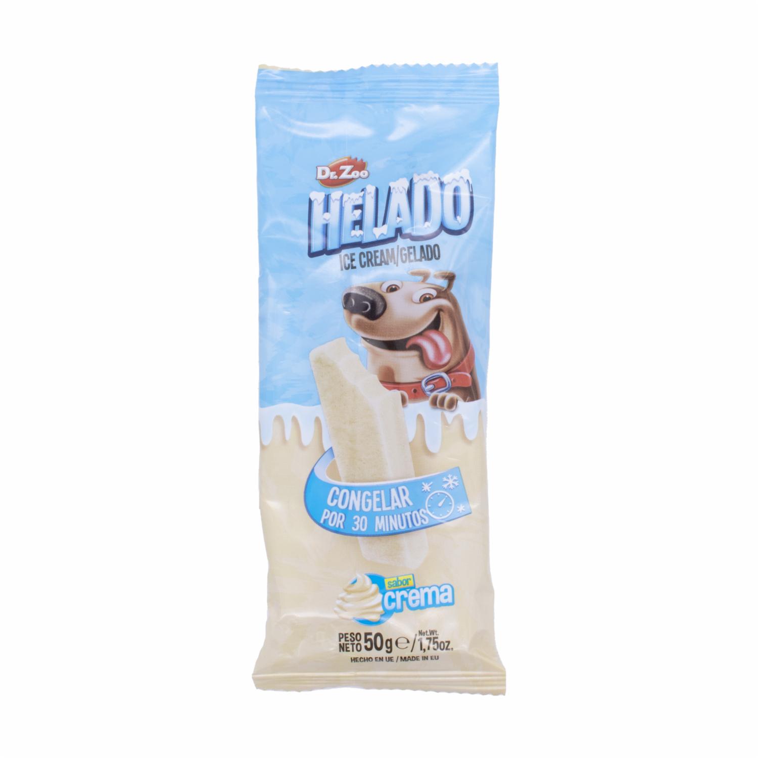 Snack Para Perros Helado Sabor A Crema DR. ZOO 50 G