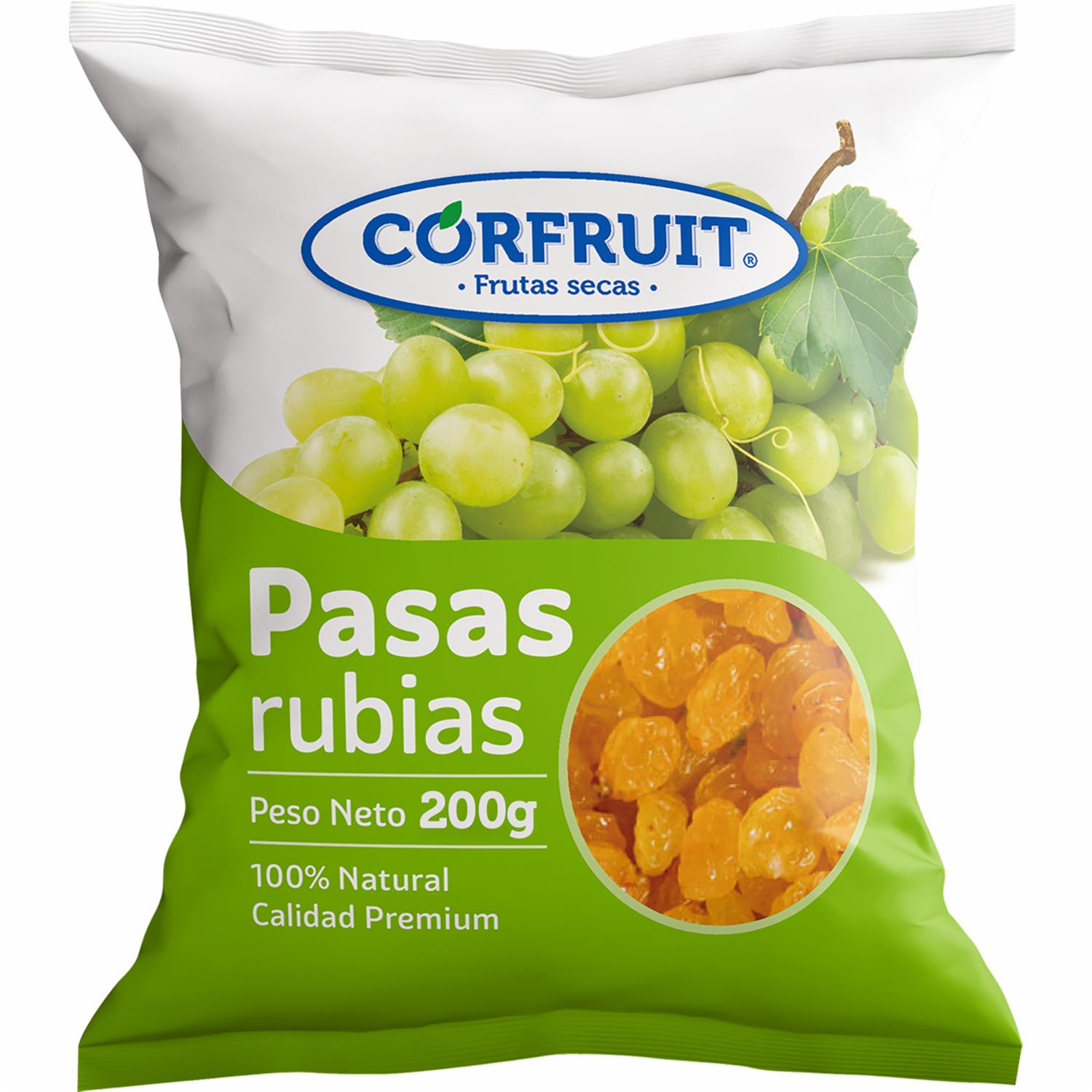Pasas Rubias 100% Natural Calidad Premium CORFRUIT 200 G