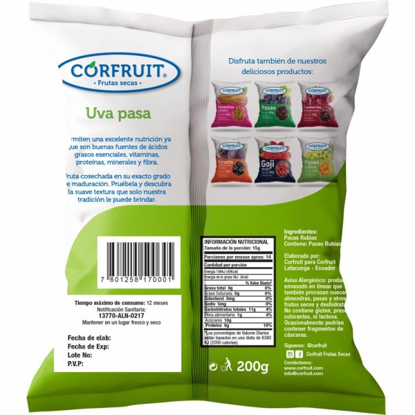 Pasas Rubias 100% Natural Calidad Premium CORFRUIT - Image 3