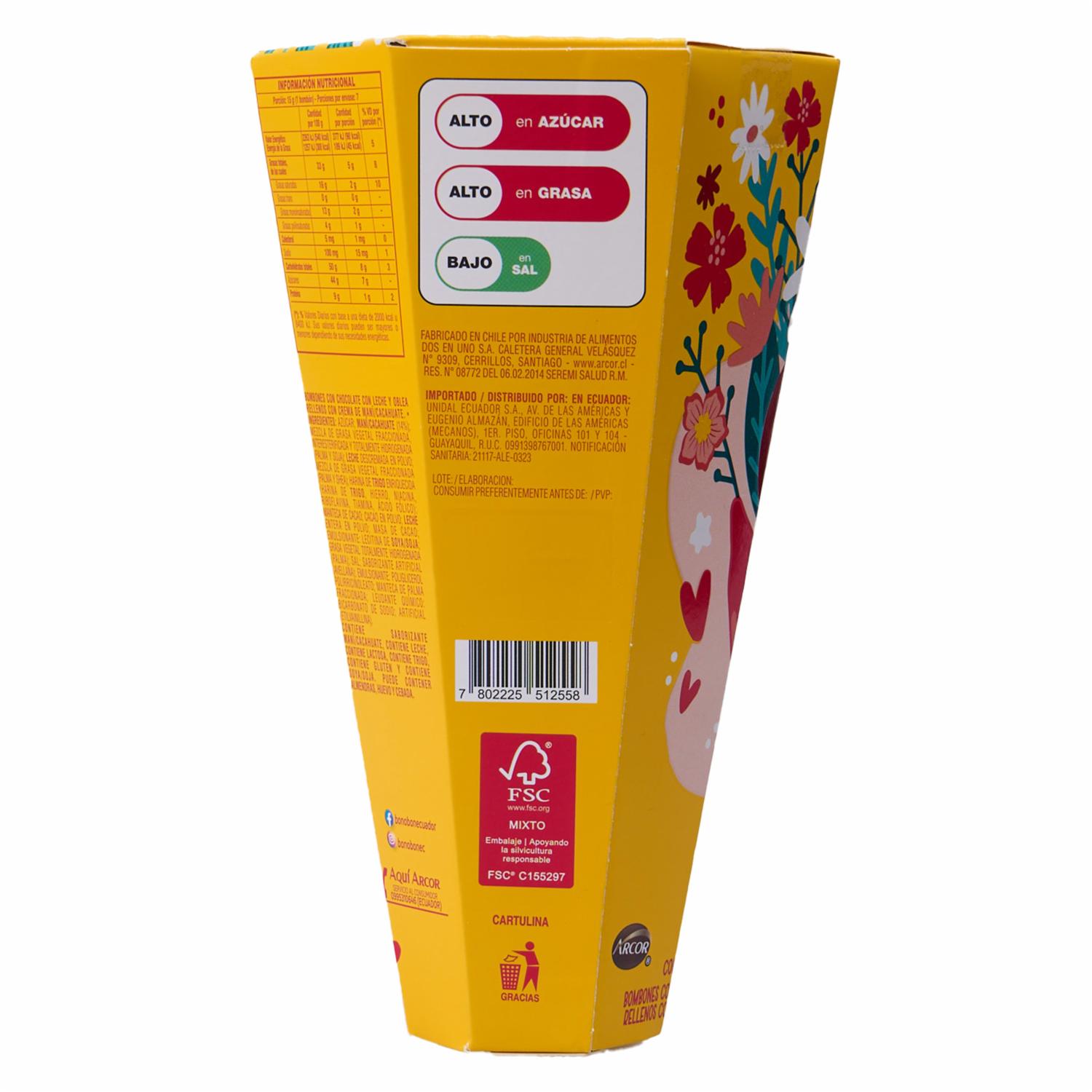 Chocolate Con Leche Estuche Ramo BON O BON 105 G - Image 3