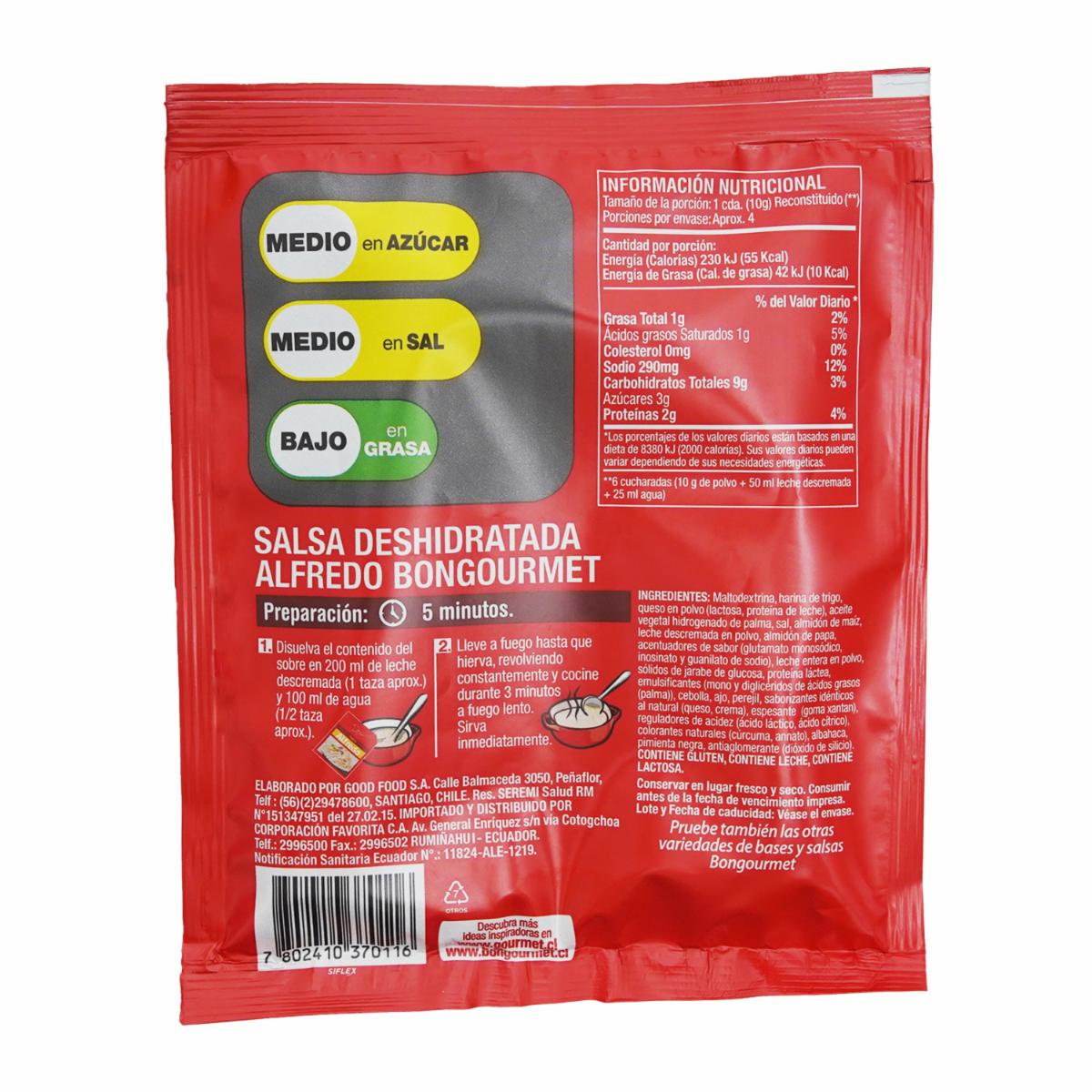 Salsa Alfredo BONGOURMET 41 G - Image 5
