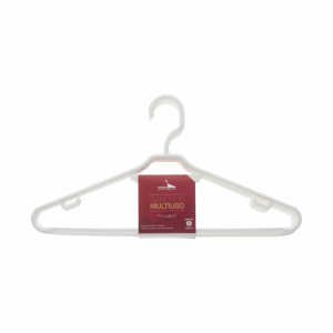 Armador Para Ropa Plástico Color Blanco HANGERS S.A. X 5 Uds