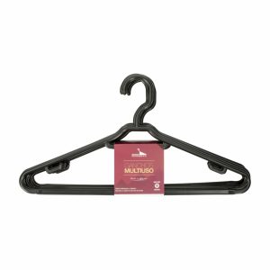 Armador Para Ropa Plástico Color Negro HANGERS S.A. X 10 Uds