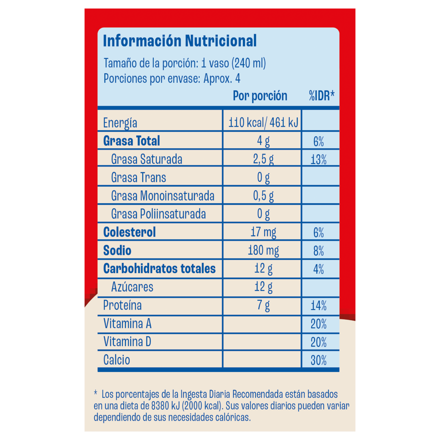 Leche Semidescremada Larga Vida LA LECHERA 1000 Ml - Image 2