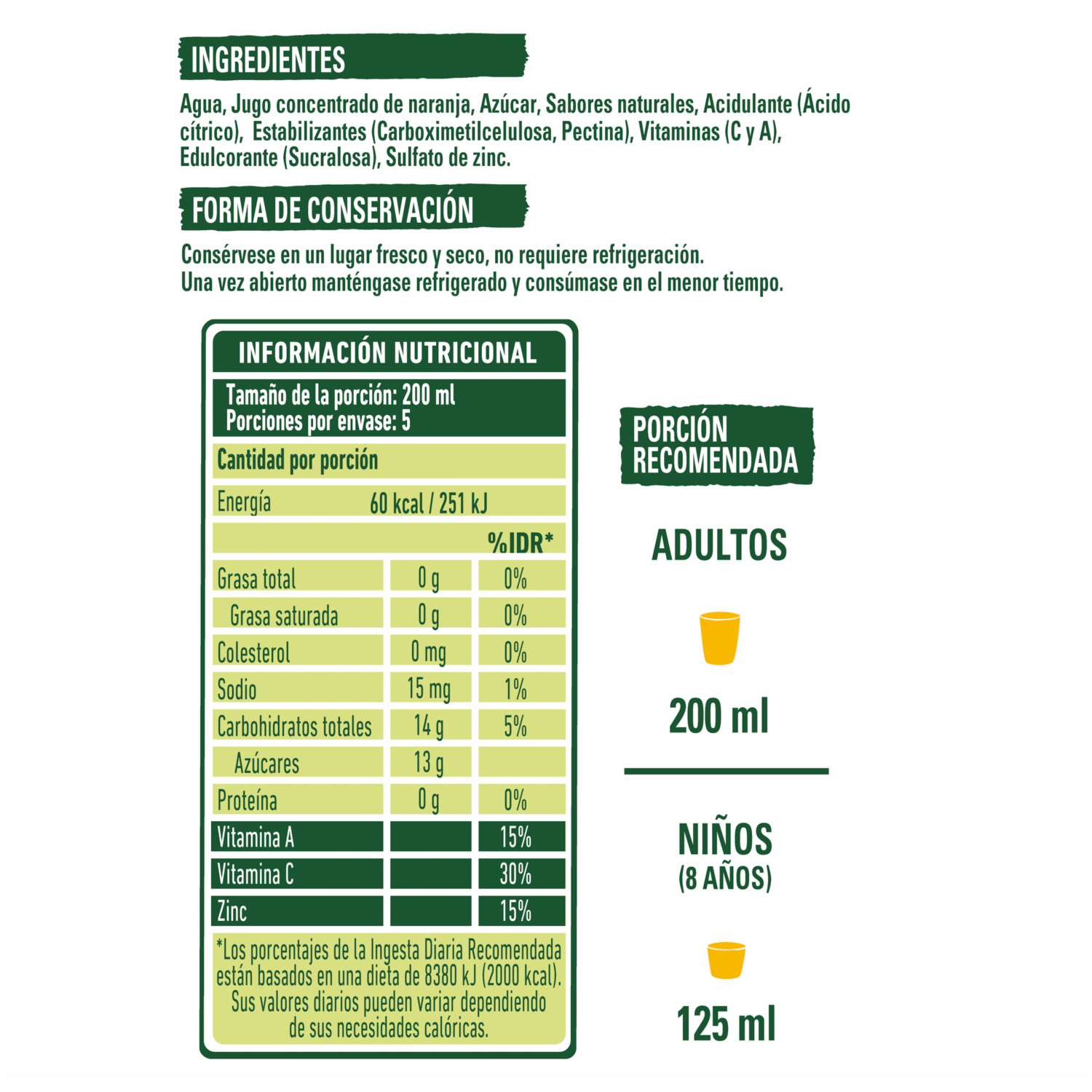 Néctar De Naranja NATURA 1000 Ml - Image 2