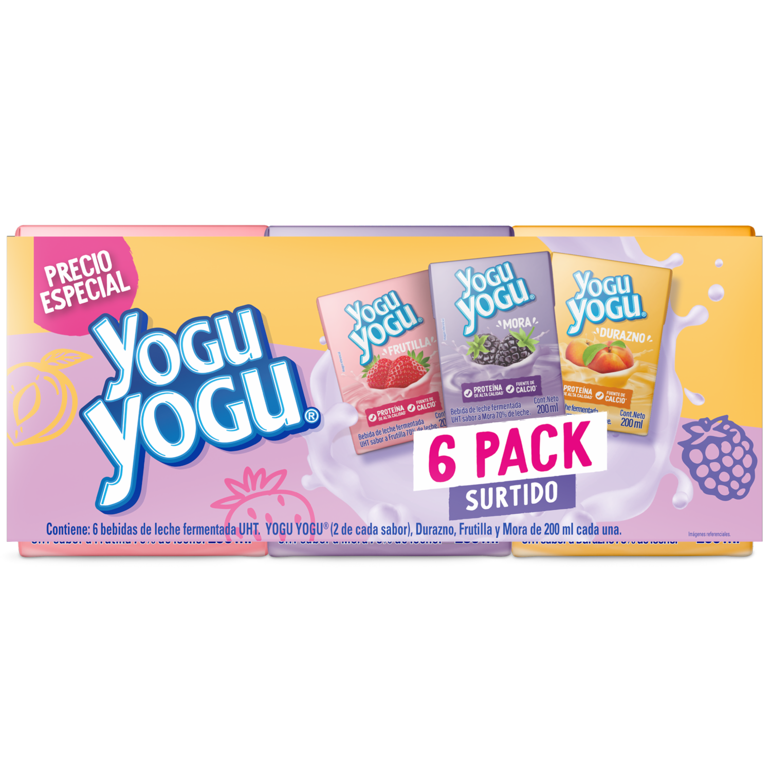 Yogurt Bebible Surtida YOGU YOGU Pack 6 X 200 Ml