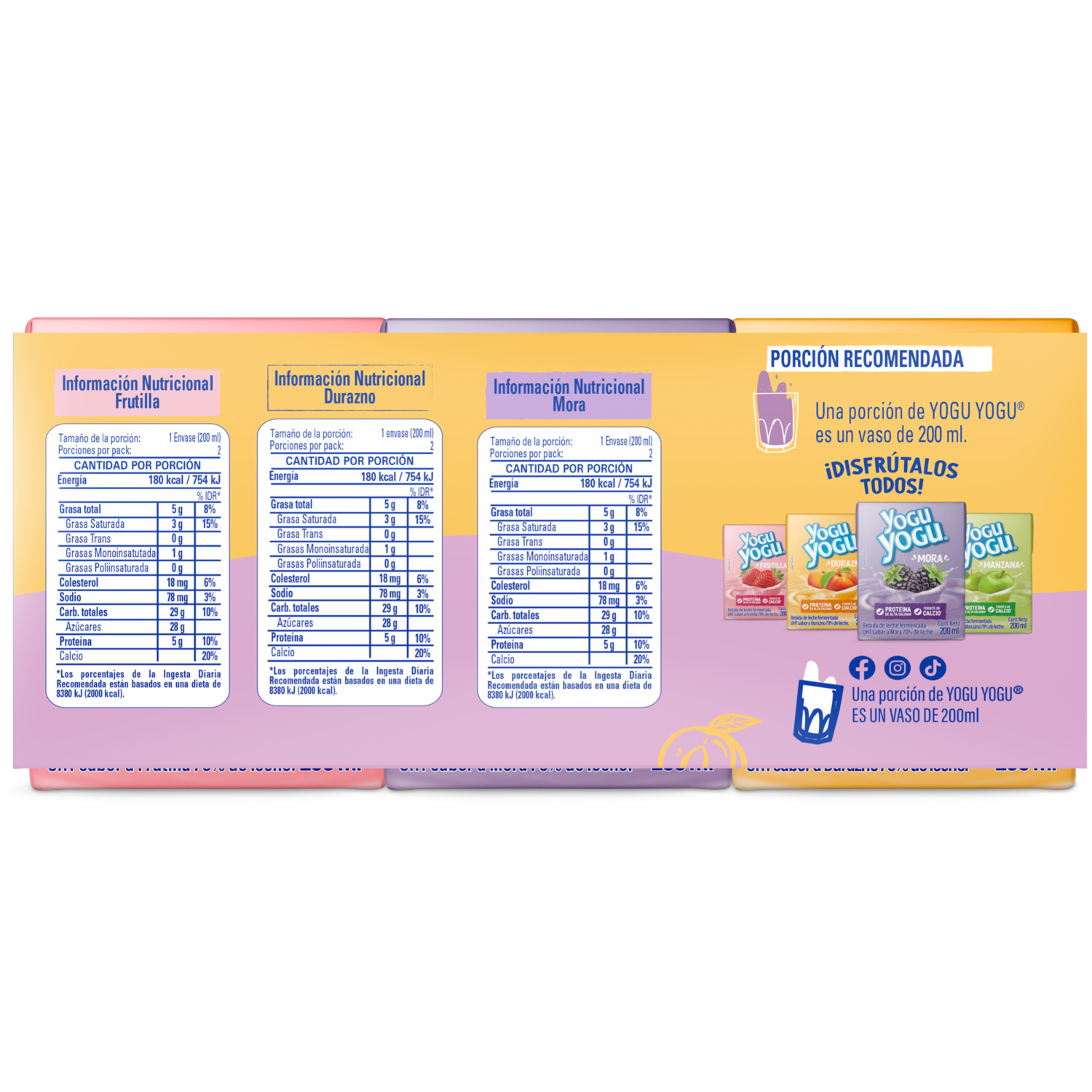 Yogurt Bebible Surtida YOGU YOGU Pack 6 X 200 Ml - Image 2