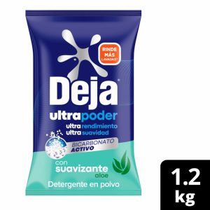 Detergente En Polvo Aloe Vera Con Suavizante + Bicarbonato DEJA 1.2 Kg