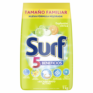 Detergente En Polvo Explosión Cítrica SURF 1000 G