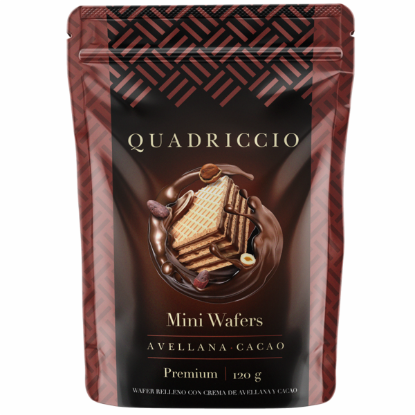 Galleta Wafer Avellana Y Cacao QUADRICCIO 120 G - Image 2