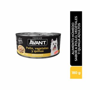 Alimento Húmedo Para Perros Adultos Sabor A Pollo Vegetales Y Quinua AVANT 180 G