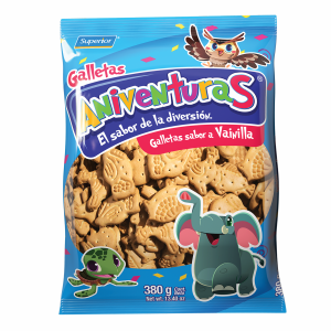 Galleta De Dulce Sabor A Vainilla Figuras Animalitos ANIAVENTURAS 380 G