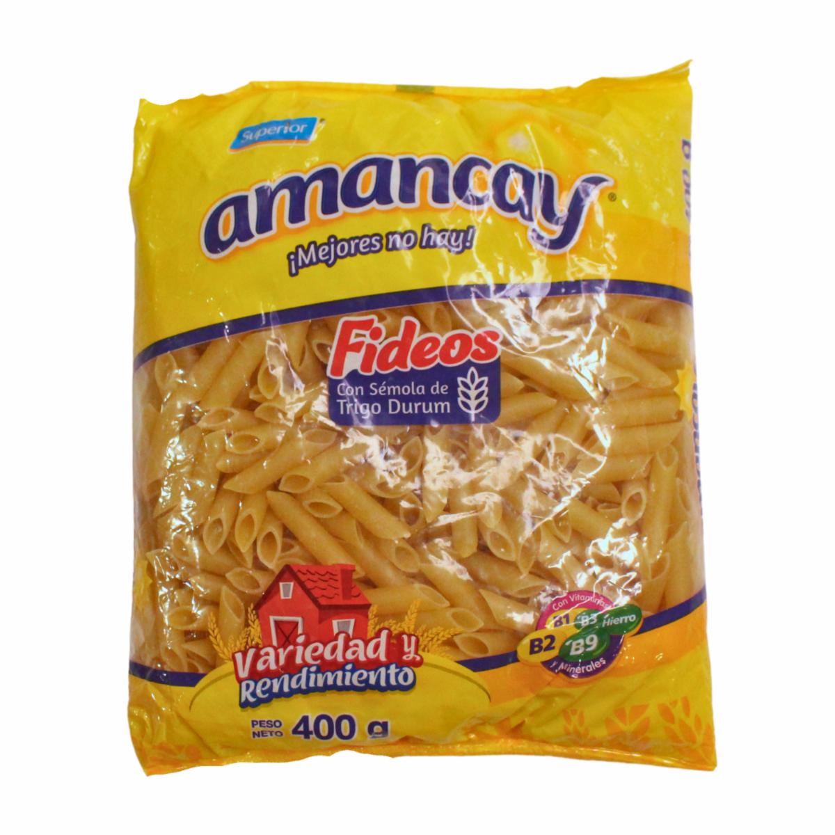 Fideos Pluma Chica AMANCAY 400 G