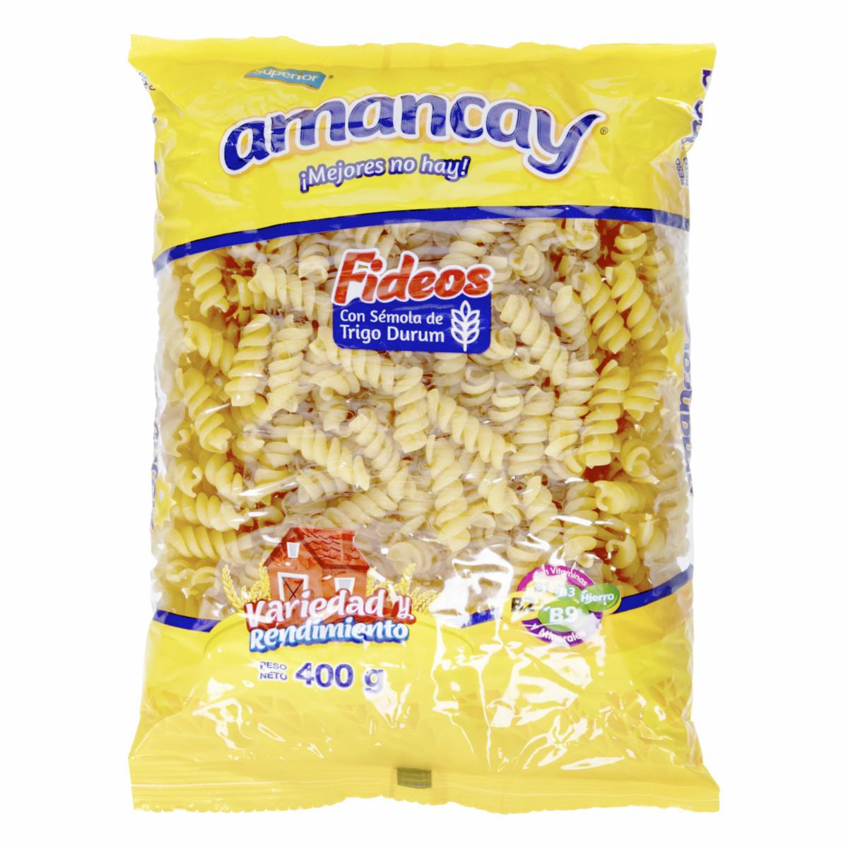 Fideos Tornillo AMANCAY 400 G