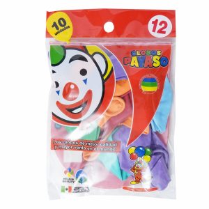 Globos Colores Surtidos GLOBOS PAYASO X 10 Uds