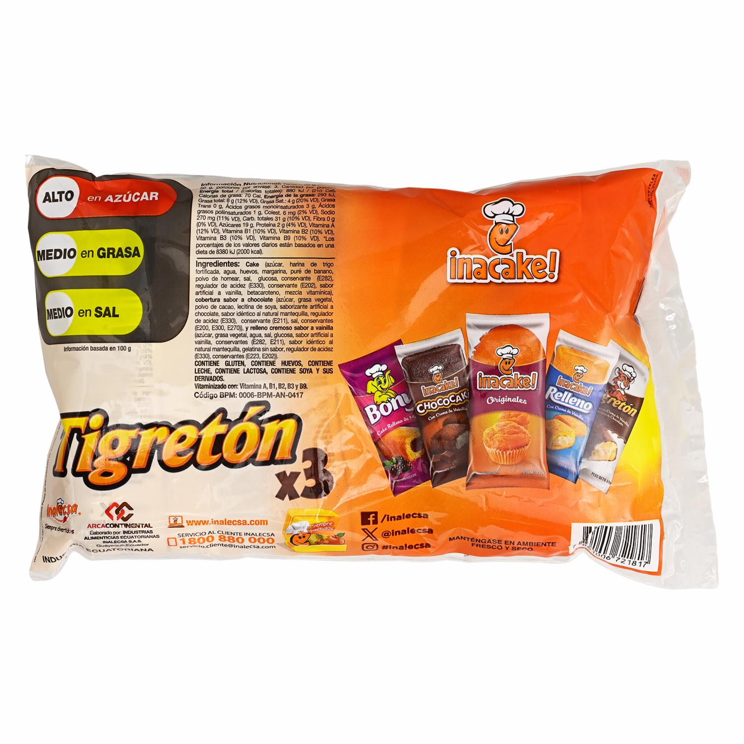 Pack De Pastelillos Tigretón INALECSA 150 G - Image 3