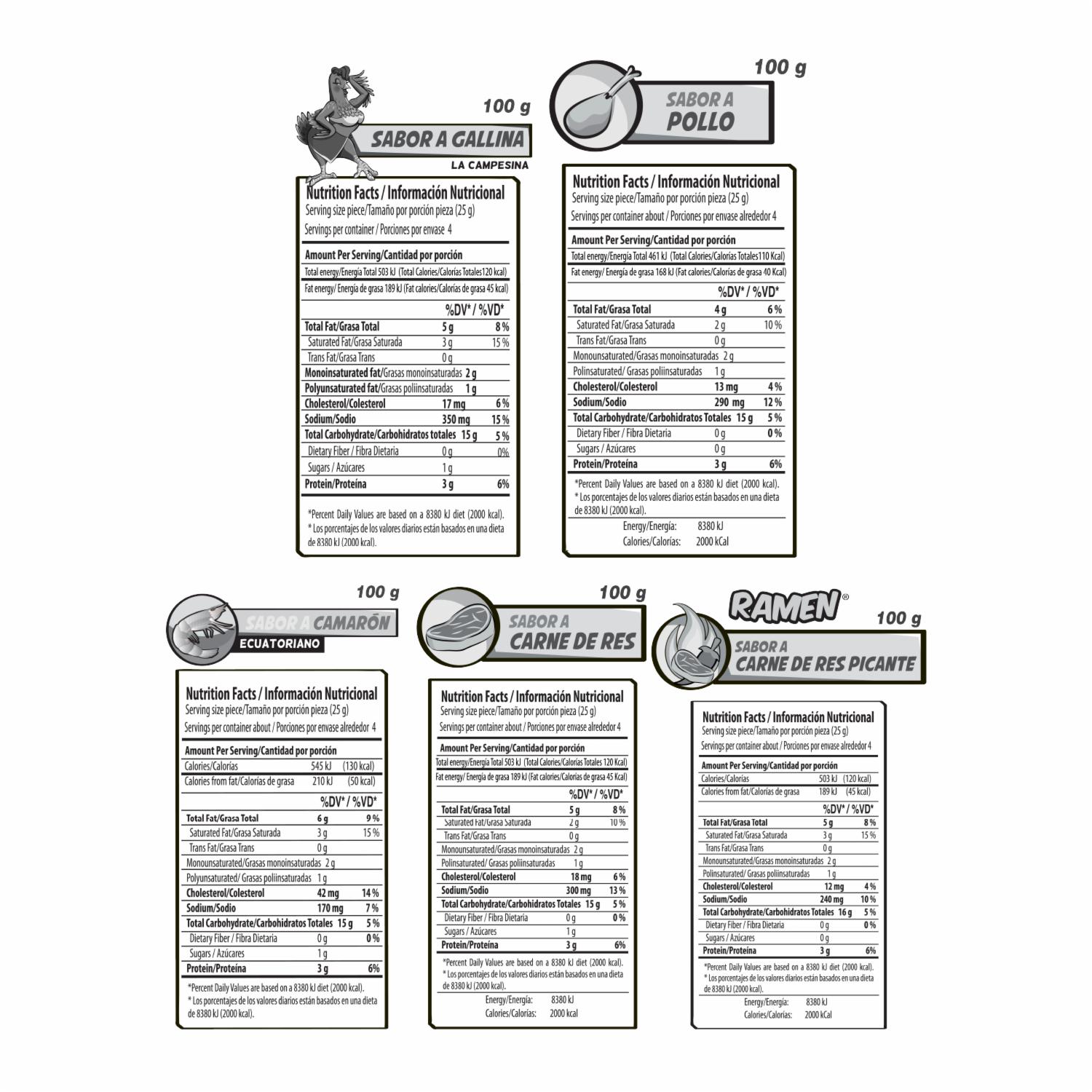 Fideo Instantáneos Rapidito Mix ORIENTAL 500 G - Image 2