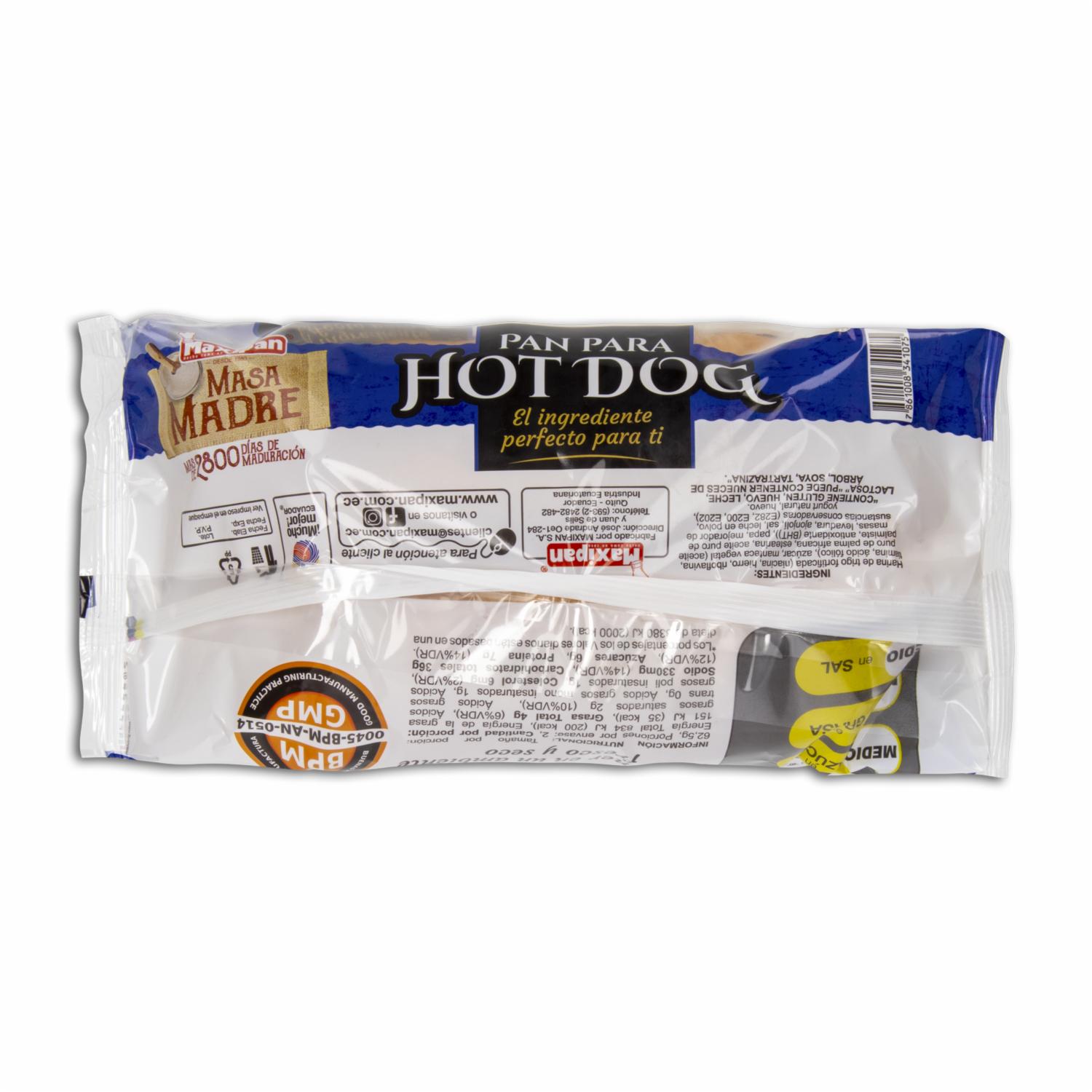 Pan Para Hot Dog MAXIPAN 125 G - Image 3