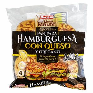 Pan De Hamburguesa Con Queso Y Orégano MAXIPAN 320g