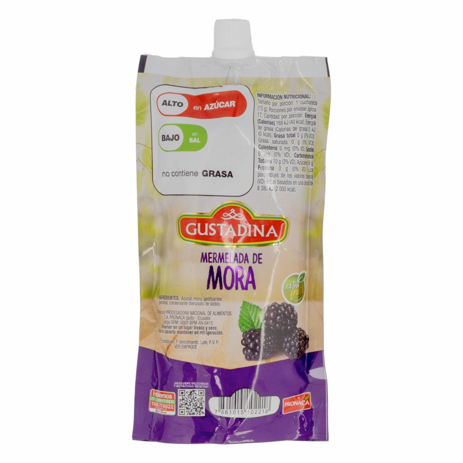 Mermelada De Mora GUSTADINA 250 G - Image 2