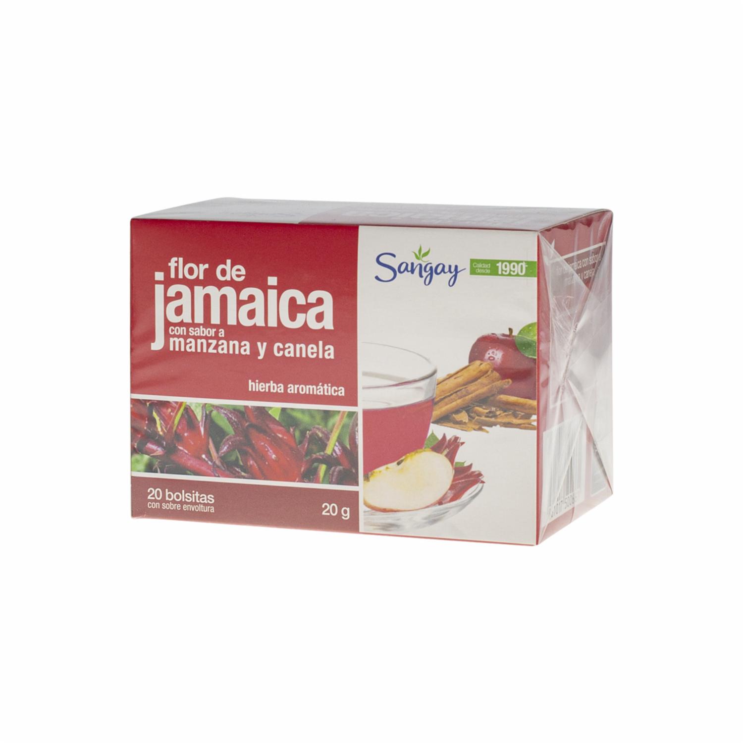 Té Flor De Jamaica Manzana Y Canela SANGAY 20 X 1 G
