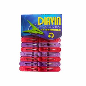 Pinzas Pequeña S Multicolor DIAVIN x 24 Uds