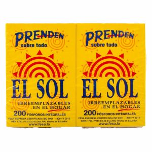 Fósforos Resistente EL SOL 2 X 200 u