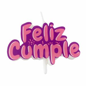 Vela Cumpleaños Feliz Cumple Morado LAVEL 11,2 X 15,3