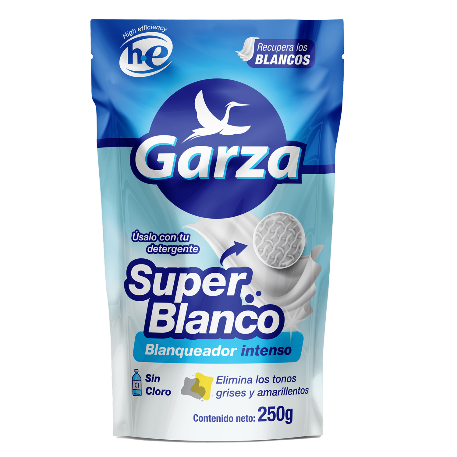 Blanqueador De Ropa Intenso Super Blanco GARZA 250 G