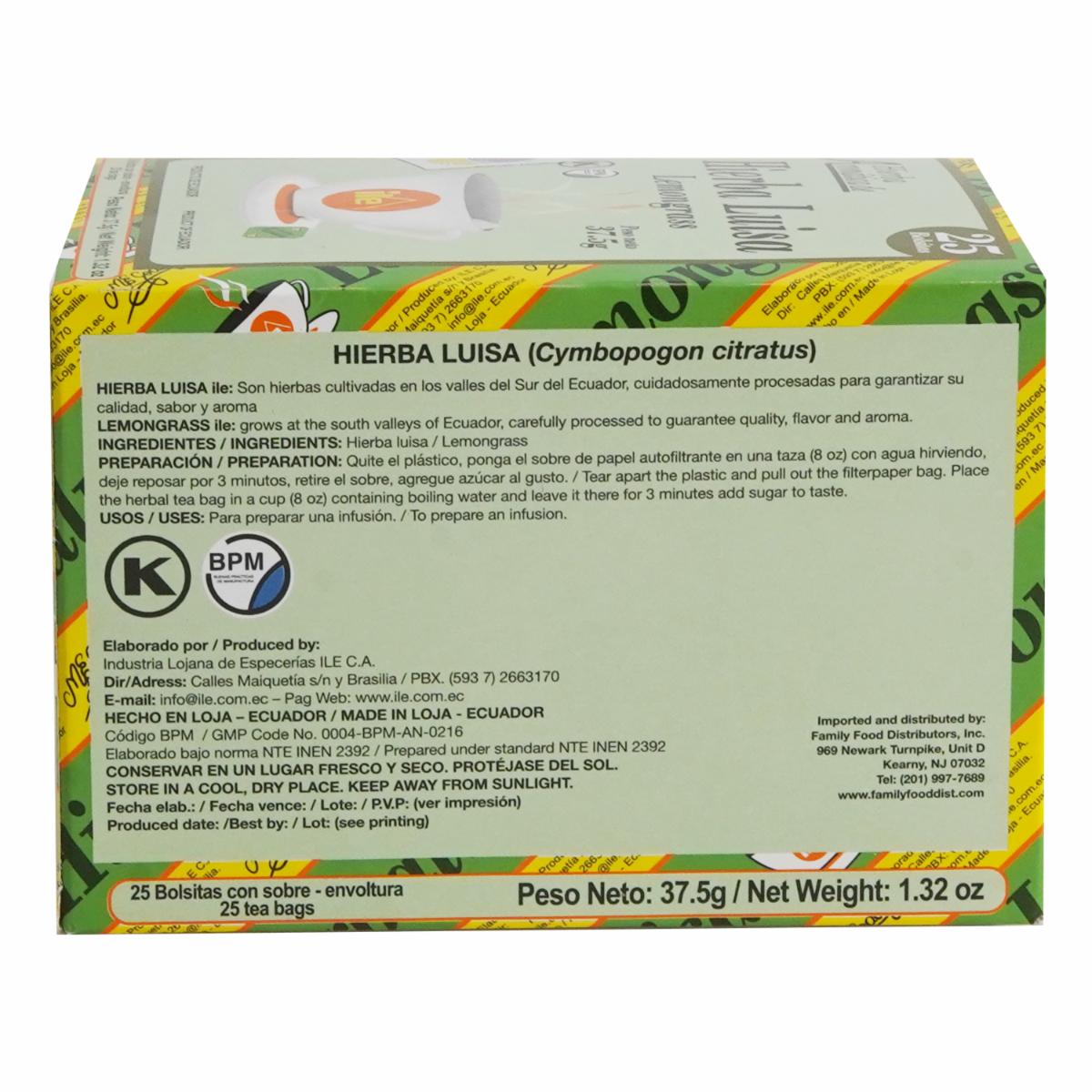 Té De Hierba Luisa ILE 25 X 1.50 G - Image 2