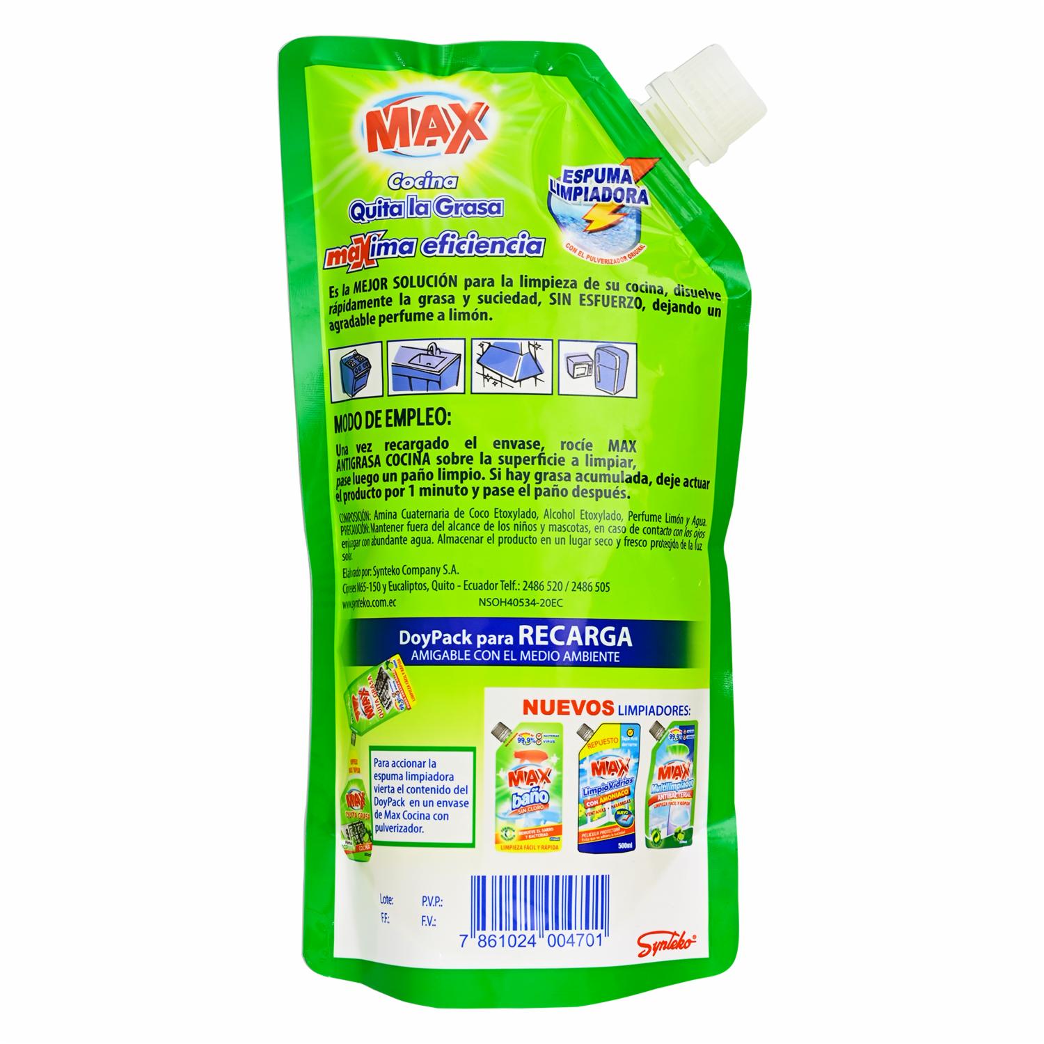 Limpiador De Cocina Doy Pack MAX 500 Ml - Image 2