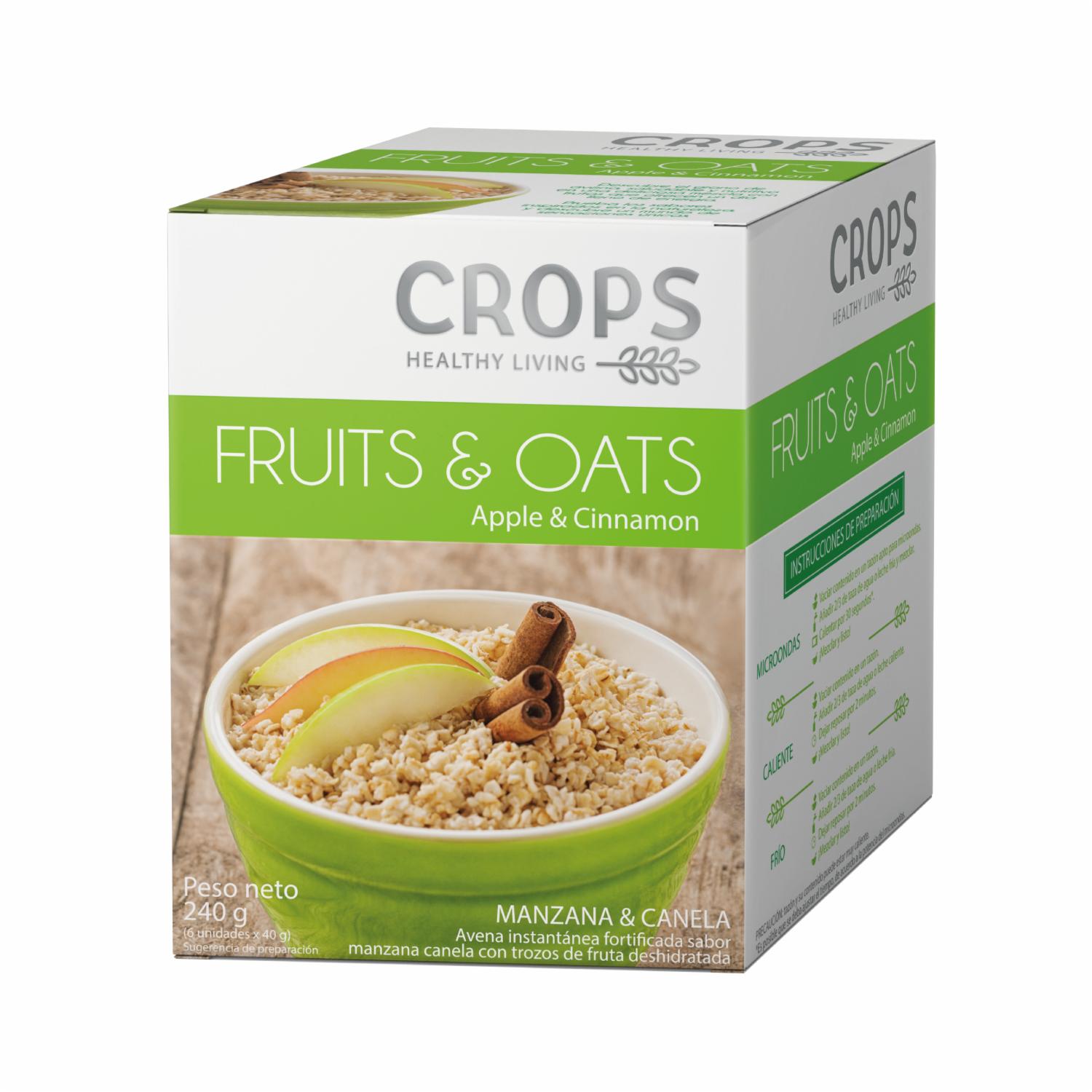 Avena Instantánea De Manzana Y Canela CROPS 240 G