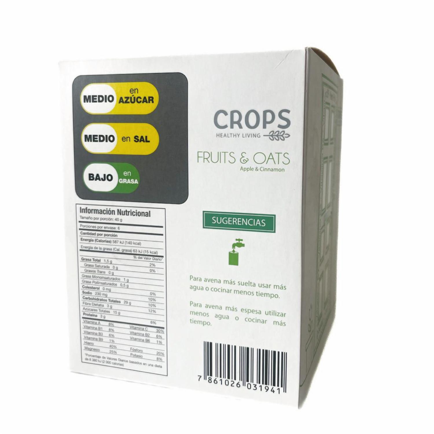 Avena Instantánea De Manzana Y Canela CROPS 240 G - Image 3