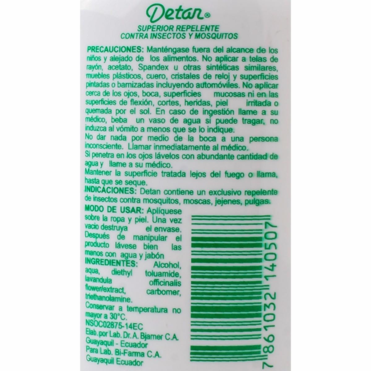 Repelente Loción Frasco DETAN 60 Ml - Image 2