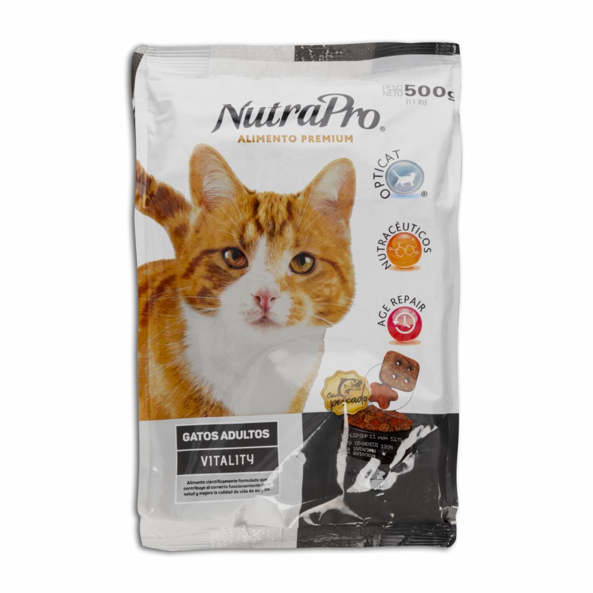 Alimento Para Gatos Vitality Adultos NUTRAPRO 500 G