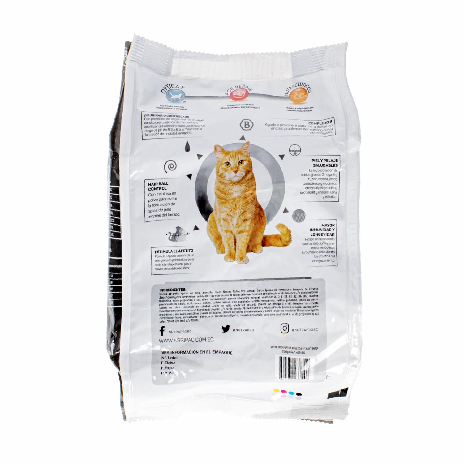 Alimento Para Gatos Vitality Adultos NUTRAPRO 500 G - Image 2