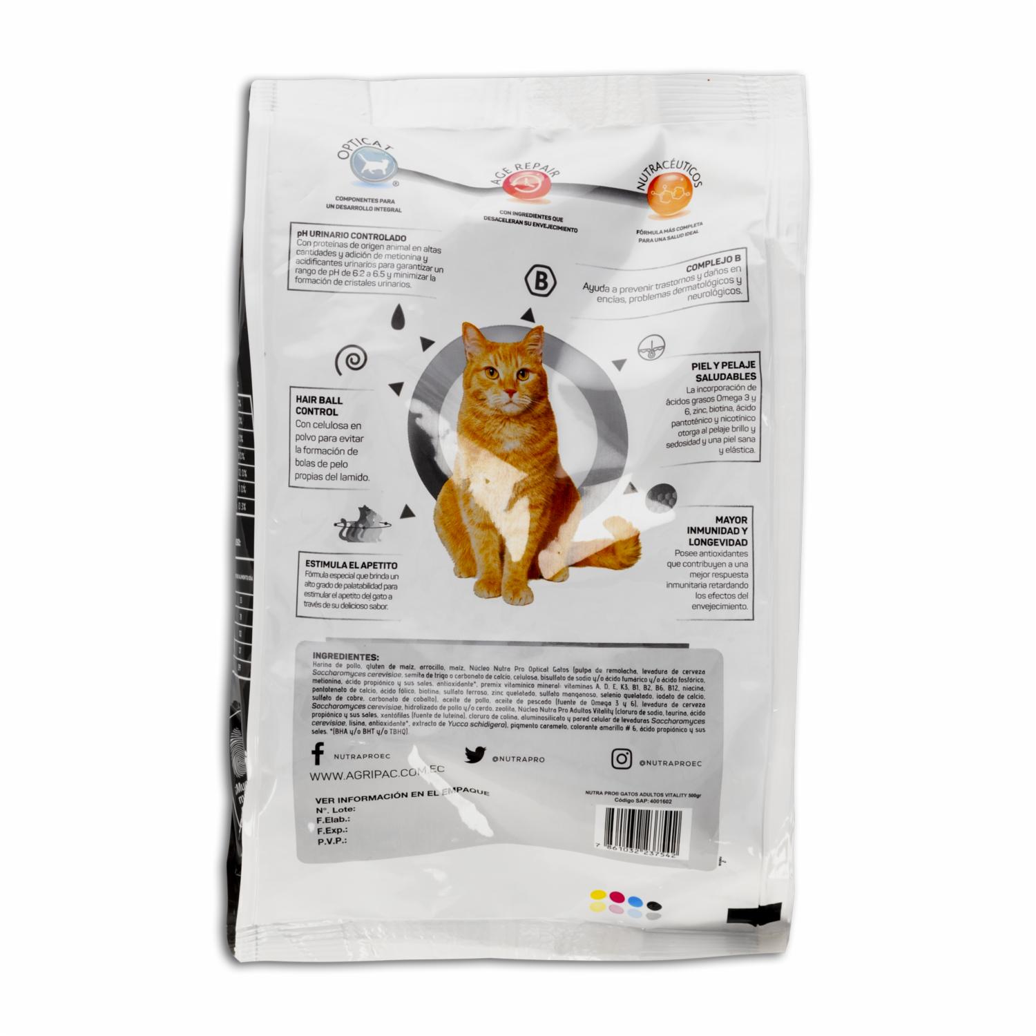 Alimento Para Gatos Vitality Adultos NUTRAPRO 500 G - Image 3