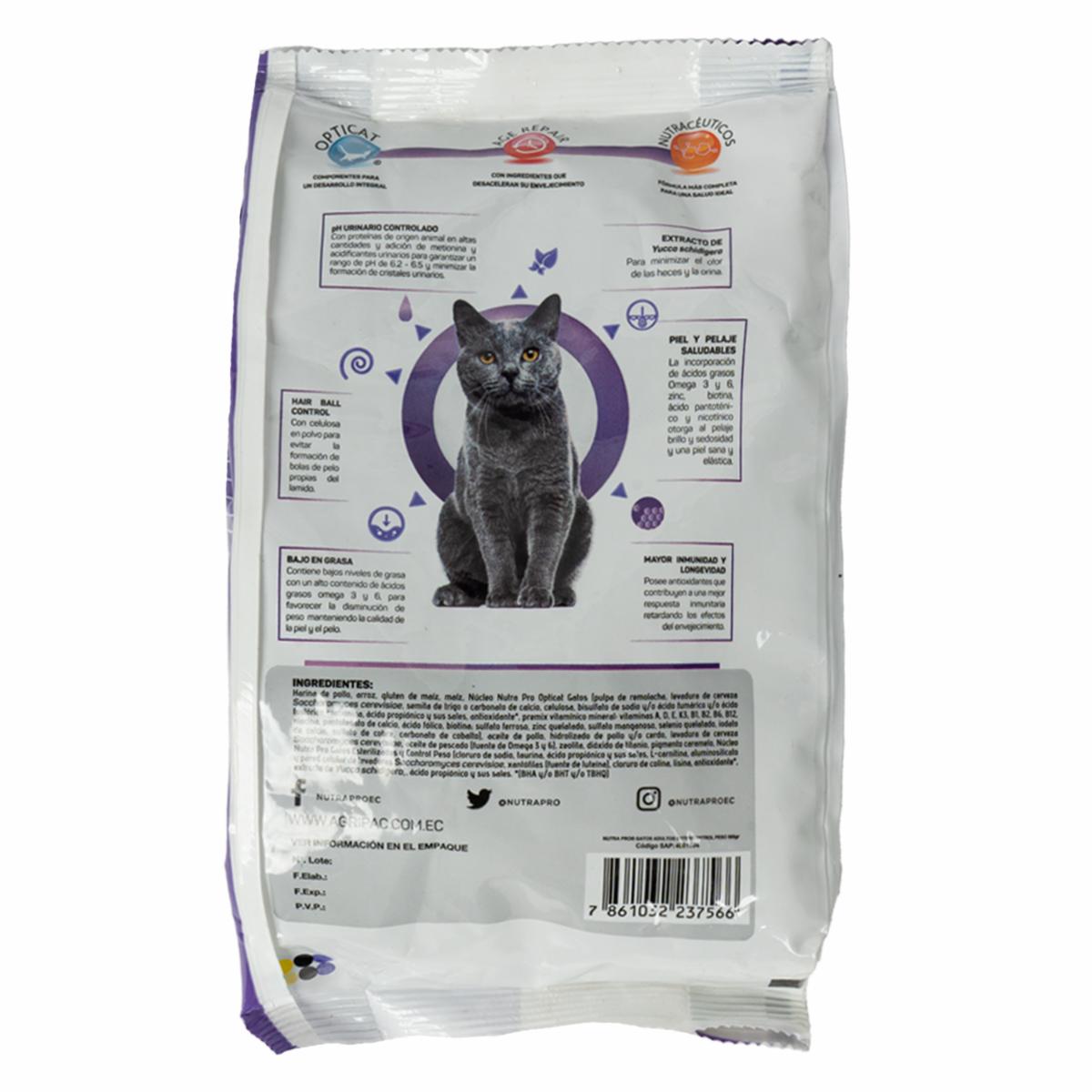 Alimento Para Gatos Vitality Bajo En Grasa NUTRAPRO 500 G - Image 2