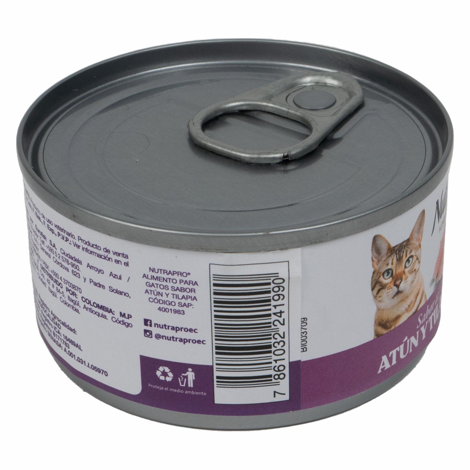 Alimento Para Gatos Sabor A Atún Y Tilapia En Lata NUTRAPRO 85 G - Image 4