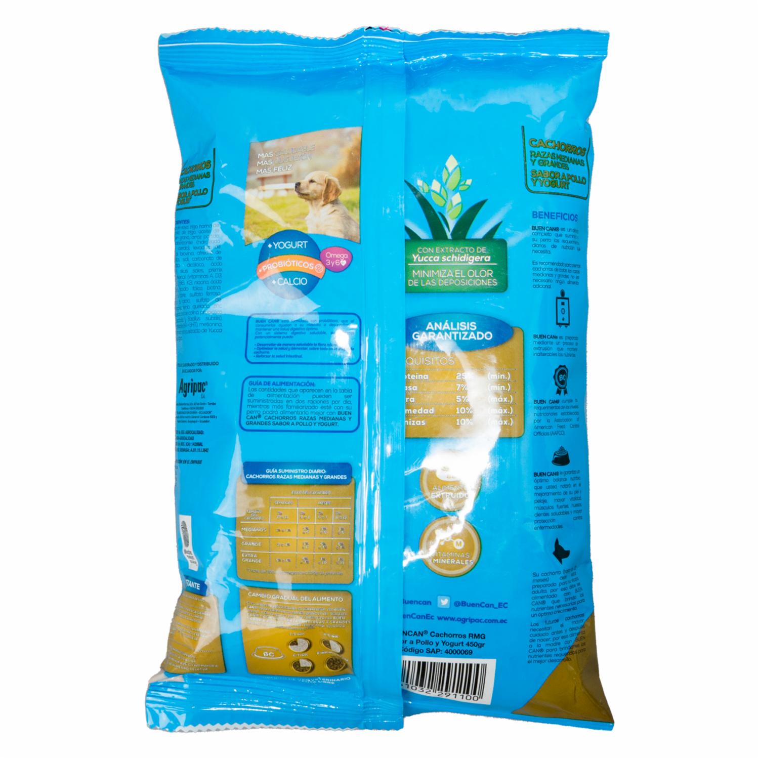 Alimento Para Perros Cachorros Sabor A Pollo Con Yogurt BUEN CAN 450 G - Image 3