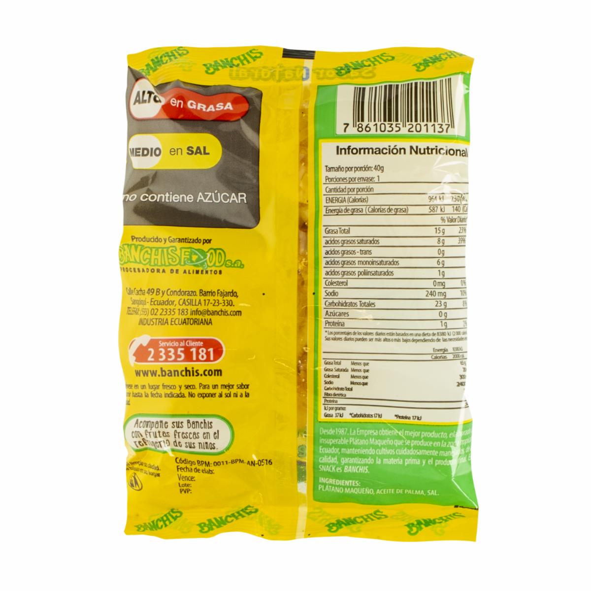 Chifles Naturales BANCHIS 40 G - Image 3