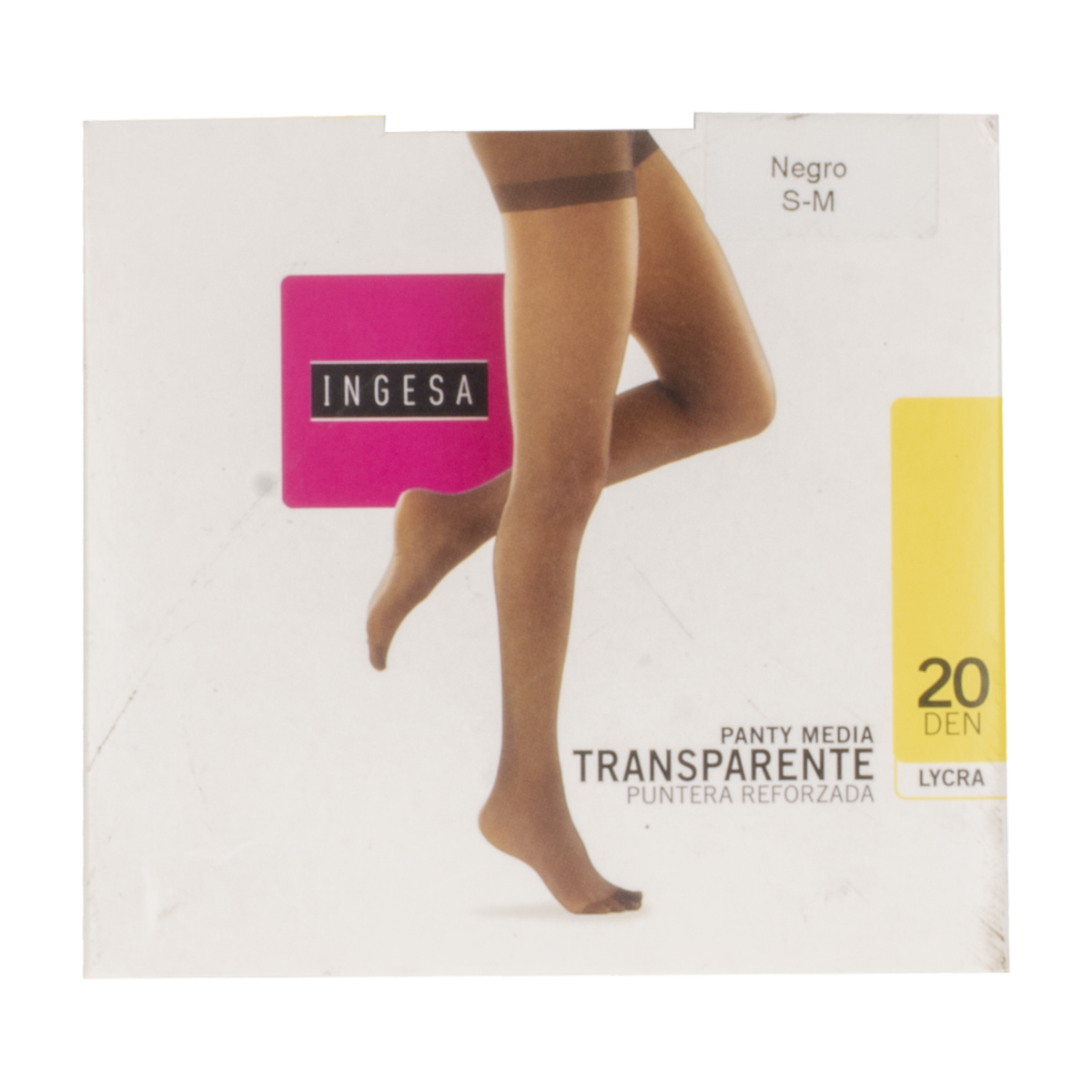 Panty Media Lycra Supervelada Grafito 20 Den INGESA