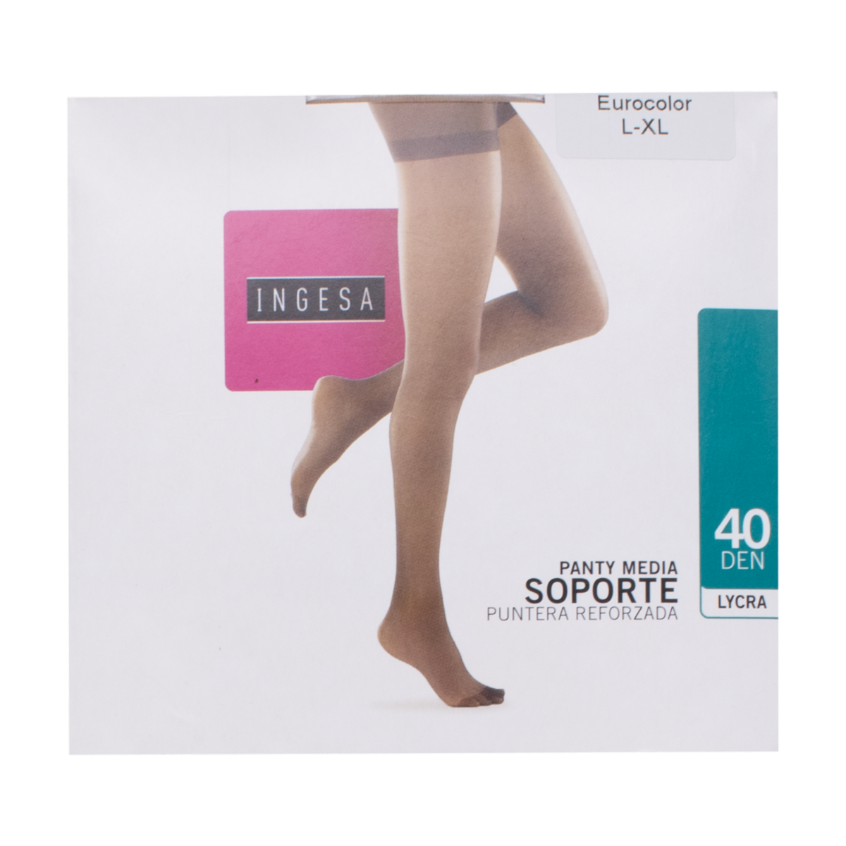 Panty Media Lycra Soporte Grafito 40 Den INGESA