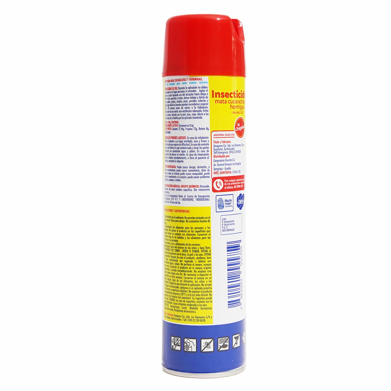 Insecticida Control De Plagas Rastreros LA ORIGINAL De 360 Ml - Image 2