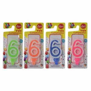 Vela De Cumpleaños LA ORIGINAL Número 6