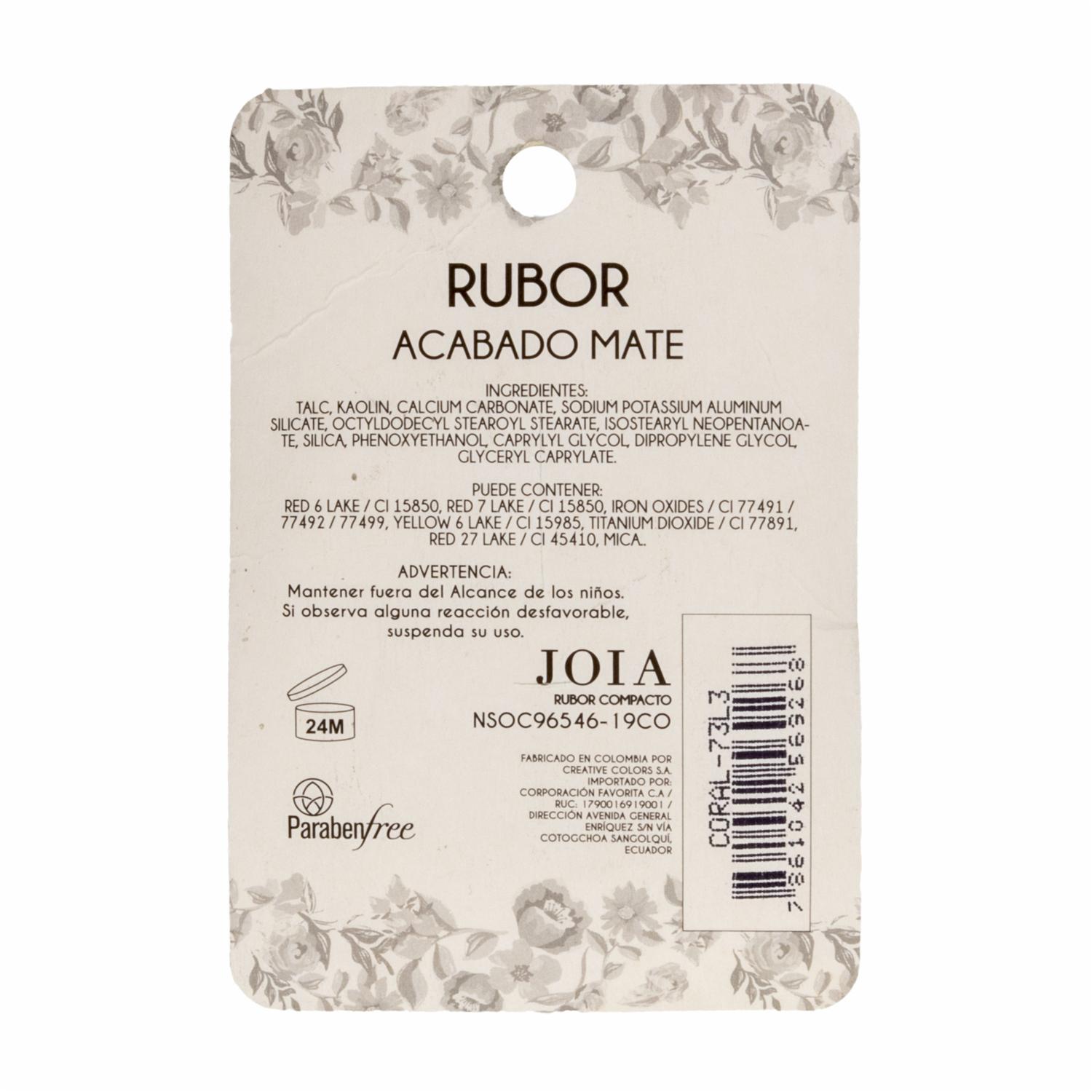 Rubor Tono Coral JOIA Unidad - Image 2