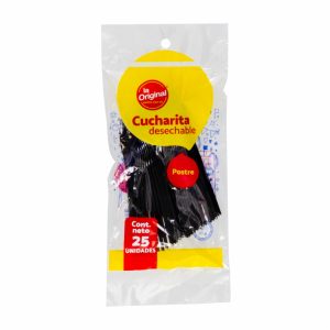 Cucharita Blanca Plástica LA ORIGINAL Por 25 Uds