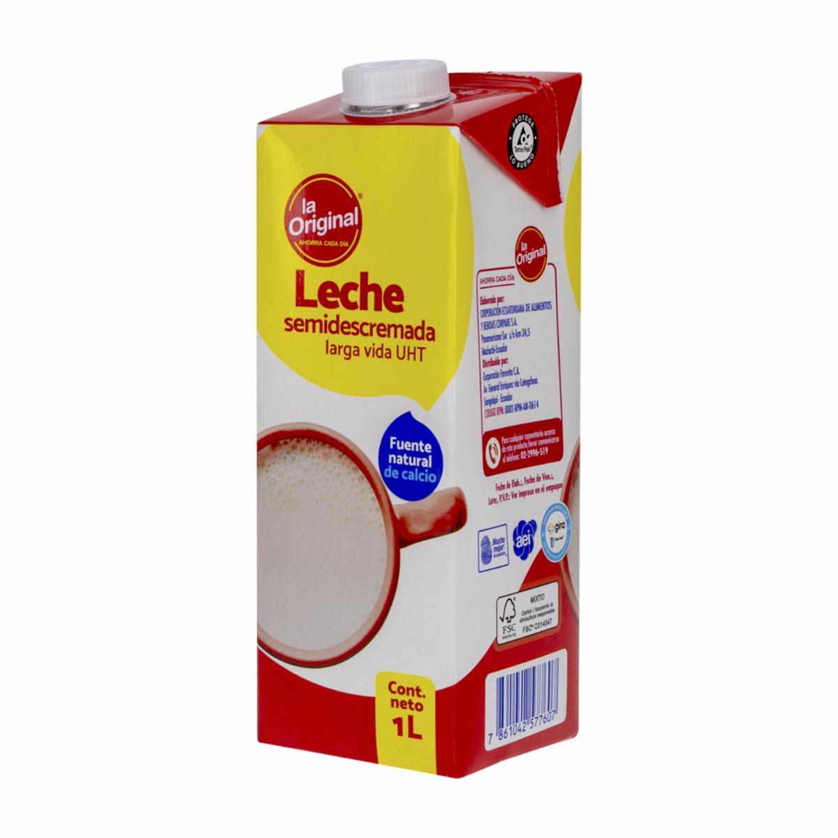 Leche Semidescremada Tetrapak LA ORIGINAL 1 000 Ml - Image 4