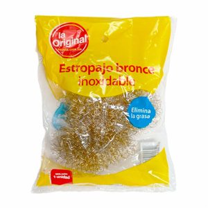 Esponja Multiusos De Bronce Inoxidable Elimina La Grasa LA ORIGINAL Unidad